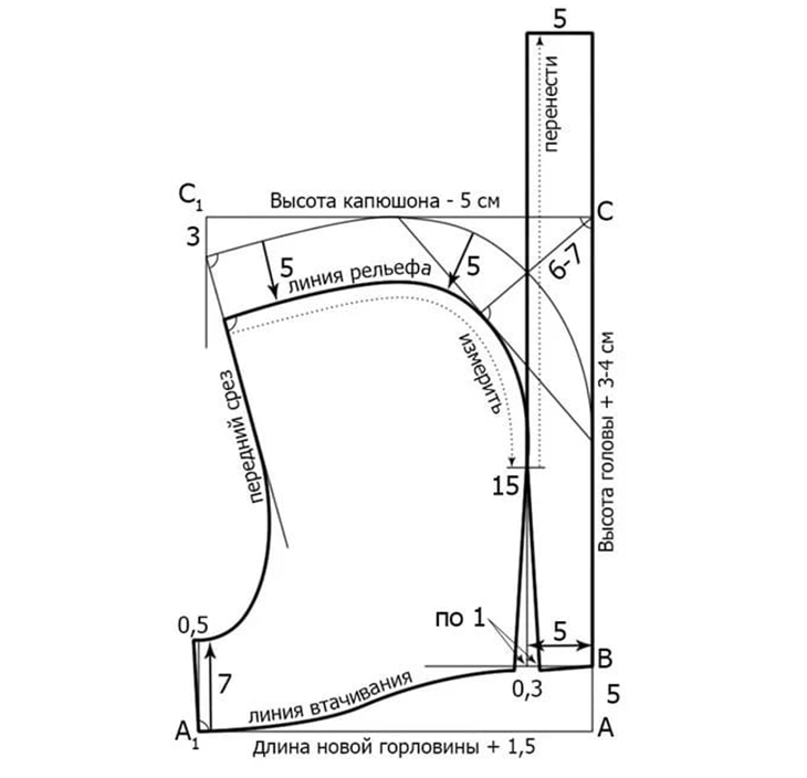 Как сшить капюшон. Безрукавка с капюшоном выкройка. Выкройка капюшона-капора для вязания. Капюшон башлык выкройка.