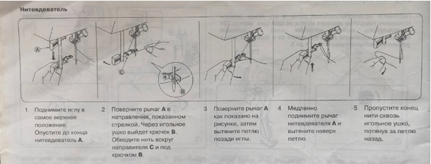 Как вставить нитку в иголку