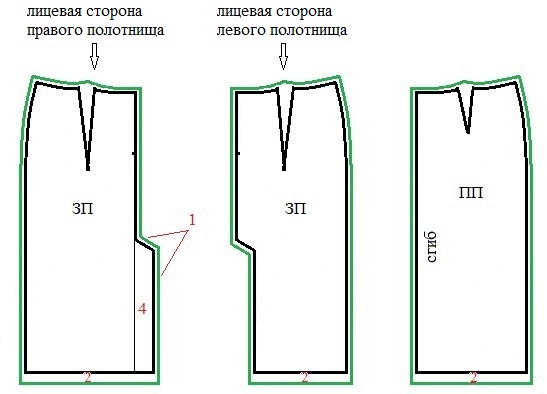 Юбка карандаш с кокеткой #vikroyka