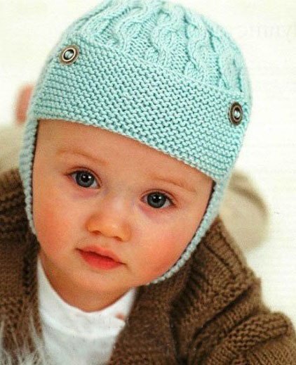 Шапочка шлем для мальчика с косами