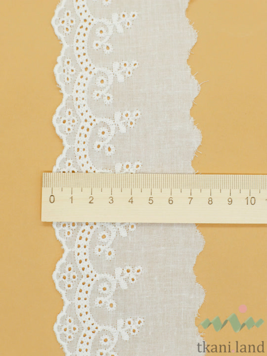 KR_B0003_n Кружево на батисте цвет Теплый белый 7 см