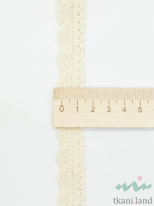 KR0081_n Кружево хлопковое цвет Бежевый шир.1,5см №81