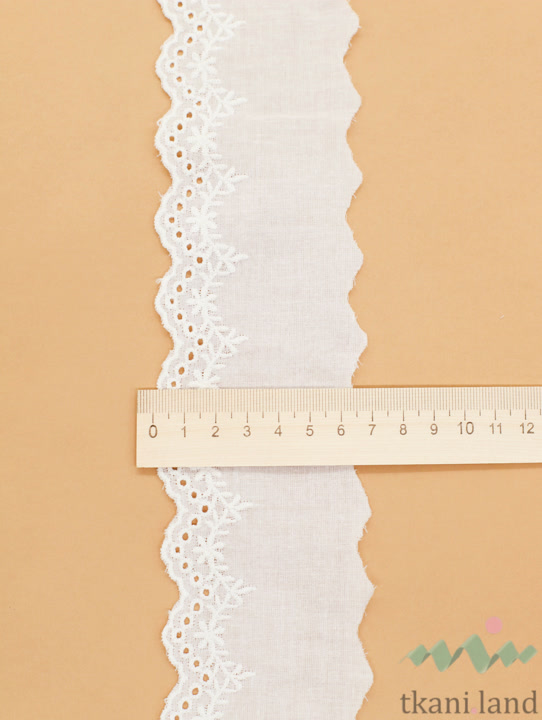 KR_B0021_n Кружево на батисте цвет Теплый белый шир 6 см