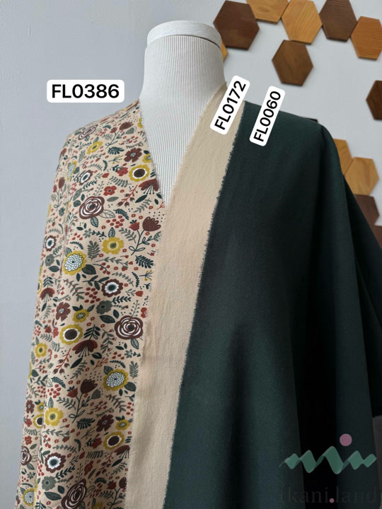 FL0386 Фланель «Цветочное поле на бежевом»