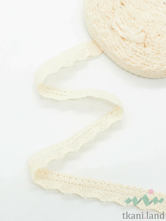 KR0081_n Кружево хлопковое цвет Бежевый шир.1,5см №81