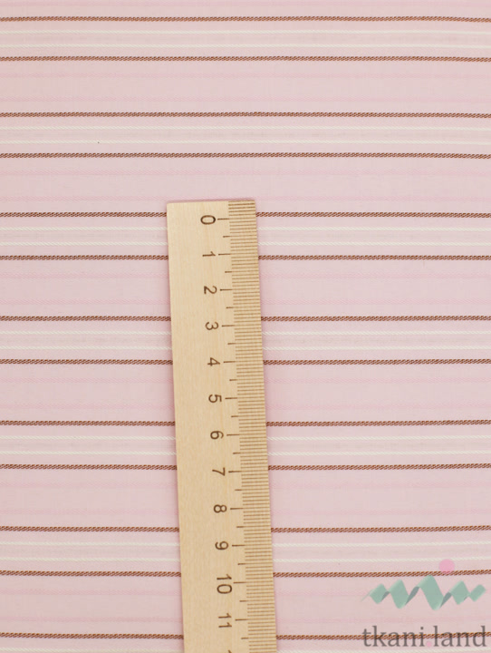 HL0028 Хлопок рубашечный «Полоски на розовом»