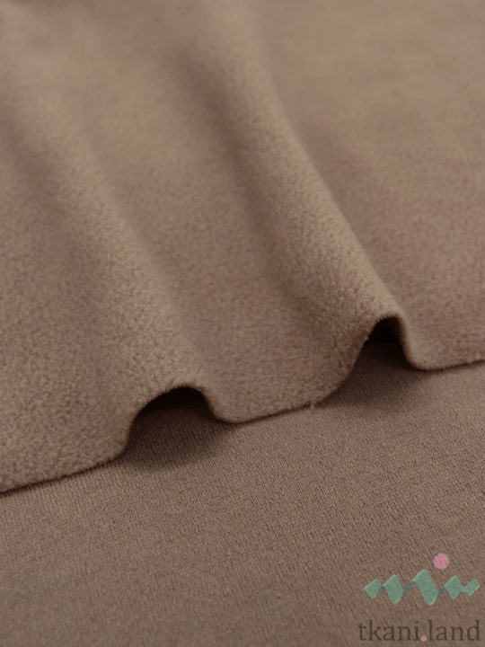 FLIS0045 Флис подкладочный одностороний коричневого цвета (27)