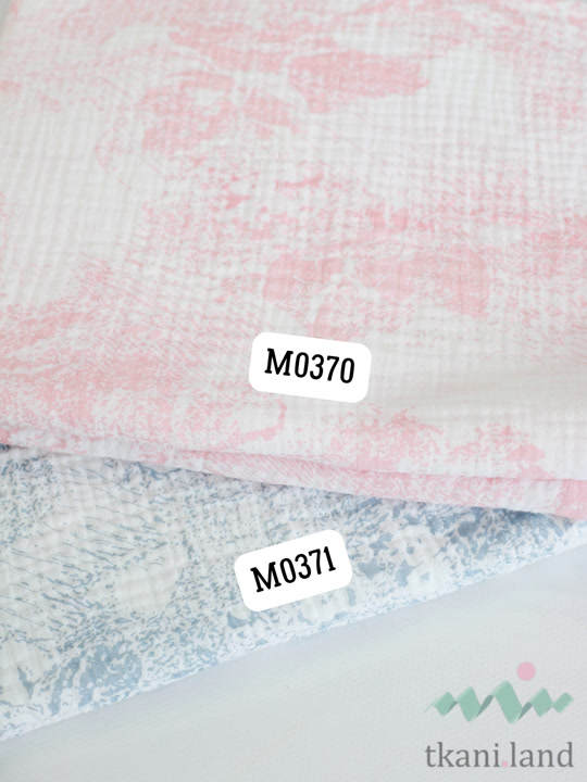 M0371 Муслин двухслойный «Голубая пастель»