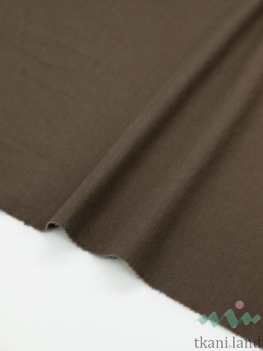 S0231 Вареный (стираный) хлопок с эффектом крэш «Тёмный шоколад»