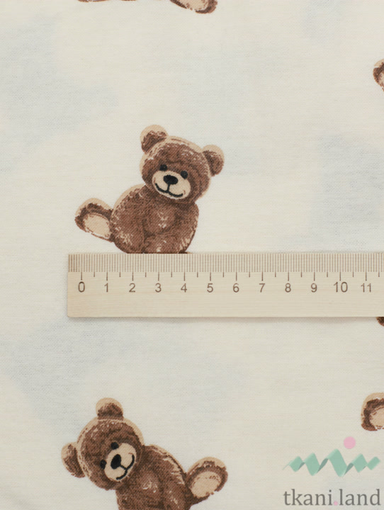 FL0001 Фланель «Медвежата на молочном»