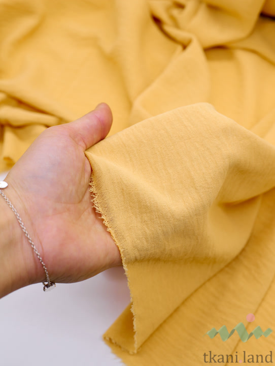 LJ0004 Лен искусственный Манго жатка горчица  (27)