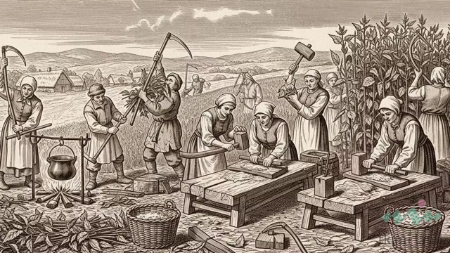 Старинный способ обработки крапивы