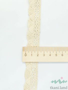 KR0024( м/п) Кружево хлопковое вязаное цвет Бежевый шир 2см