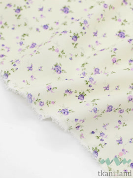 SF0027 Шифон мелкие сиреневые цветочки