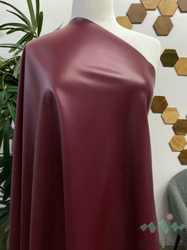 KJ0018 Экокожа на флисе «Бордо» (79)