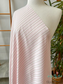 HL0028 Хлопок рубашечный «Полоски на розовом»