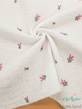 M0402 Муслин двухслойный «Букетик лаванды»