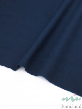 S0223 Вареный (стираный) хлопок с эффектом крэш «Тёмно-синий»
