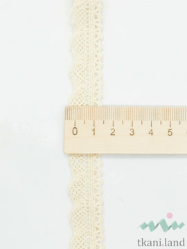 KR0081_n Кружево хлопковое вязаное цвет Бежевый шир.1,5см