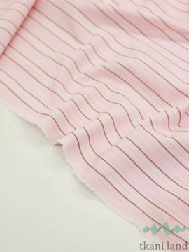 HL0028 Хлопок рубашечный «Полоски на розовом»