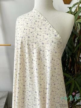 SF0027 Шифон мелкие сиреневые цветочки