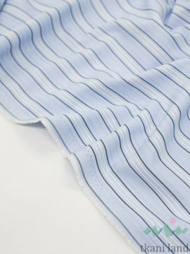 HL0027 Хлопок рубашечный «Полоски на голубом»