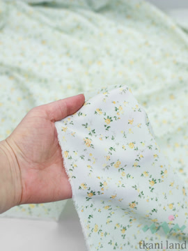 SF0026 Шифон мелкие желтые цветочки