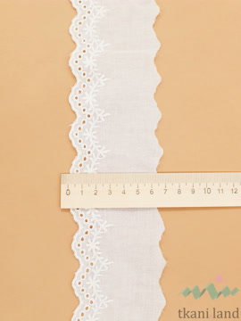 KR_B0021_n Кружево на батисте цвет Теплый белый шир 6 см