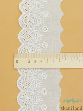 KR_B0006 Кружево на батисте цвет Теплый белый 7 см