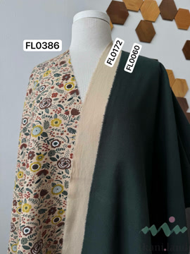 FL0386 Фланель «Цветочное поле на бежевом»