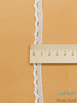 KR0061_n Кружево хлопковое вязаное цвет Теплый белый шир.1см