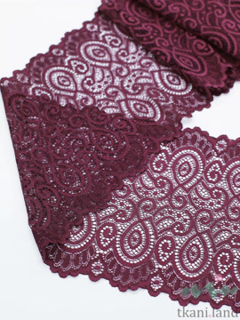 KB0024 Кружево-стрейч цвет Винный шир.18 см