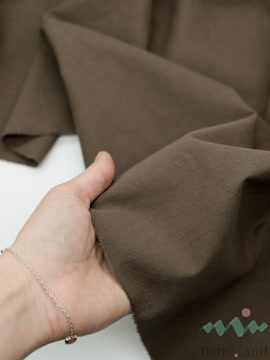 S0231 Вареный (стираный) хлопок с эффектом крэш «Тёмный шоколад»