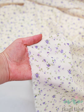 SF0027 Шифон мелкие сиреневые цветочки