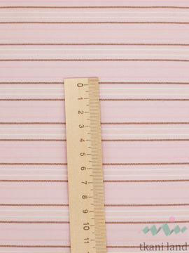 HL0028 Хлопок рубашечный «Полоски на розовом»