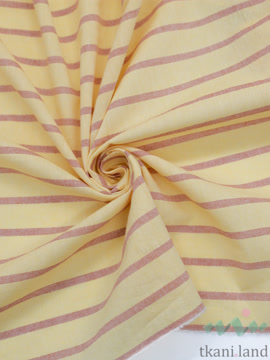 S0233 Вареный (стираный) хлопок с эффектом крэш полоска «Полоска на банановом»
