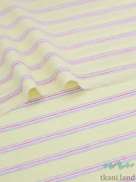 S0228 Вареный (стираный) хлопок с эффектом крэш «Полоска светло-желтая»