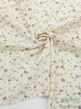 SF0027 Шифон мелкие сиреневые цветочки