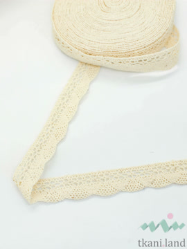 KR0024( м/п) Кружево хлопковое вязаное цвет Бежевый шир 2см