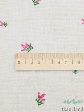 M0402 Муслин двухслойный «Букетик лаванды»