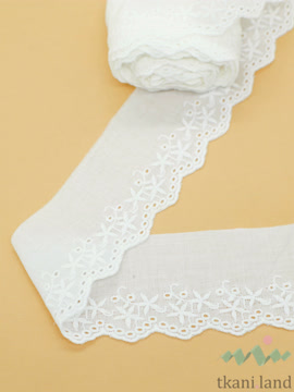 KR_B0001_n Кружево на батисте цвет Теплый белый шир 6 см