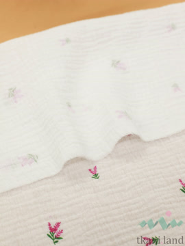 M0402 Муслин двухслойный «Букетик лаванды»