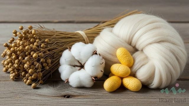 Разные виды натуральных тканей