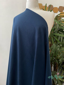 S0223 Вареный (стираный) хлопок с эффектом крэш «Тёмно-синий»