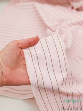 HL0028 Хлопок рубашечный «Полоски на розовом»