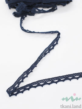 KR0077 Кружево хопковое вязаное цвет Синий шир. 1см