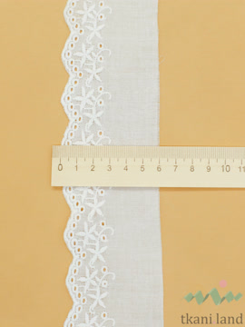 KR_B0001_n Кружево на батисте цвет Теплый белый шир 6 см
