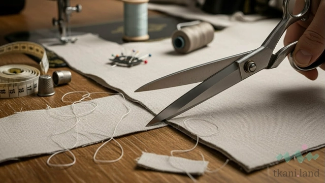 Особенности кроя ткани лен с тенселем