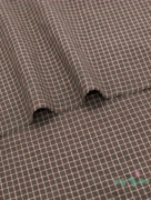 S0226 Вареный (стираный) хлопок с эффектом крэш «Клетка цвета Шоколад»