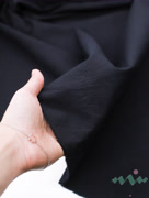 S0222 Вареный (стираный) хлопок с эффектом крэш «Черный»